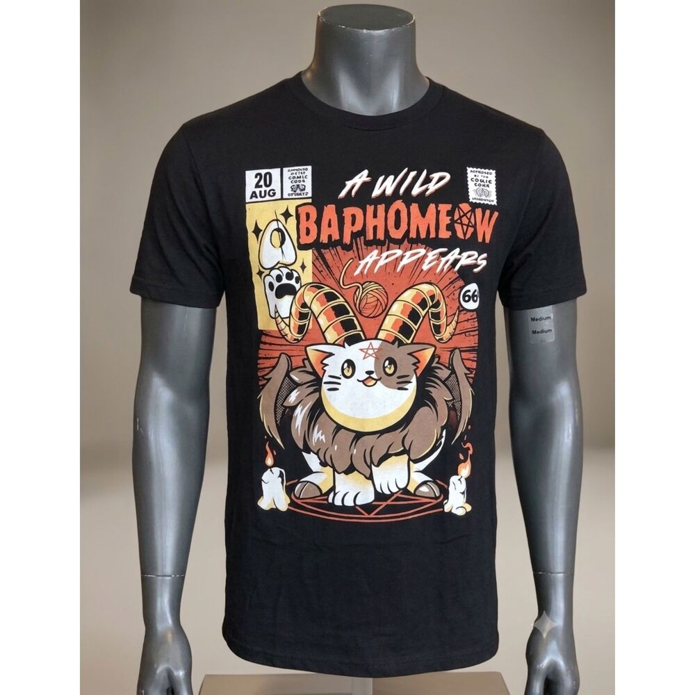 Art Nobility A Wild Baphmeow Novelty T-Shirt Medium Hot Topic Hello Kitty Demon